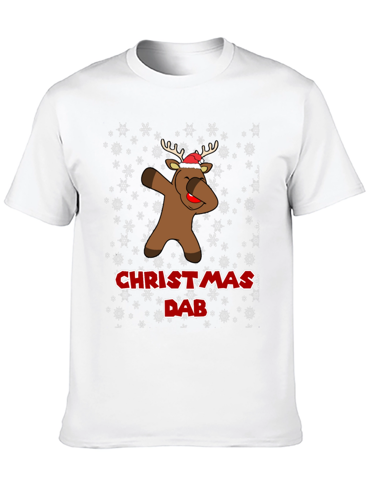 Christmas Dab Reindeer Mens Black T-Shirt