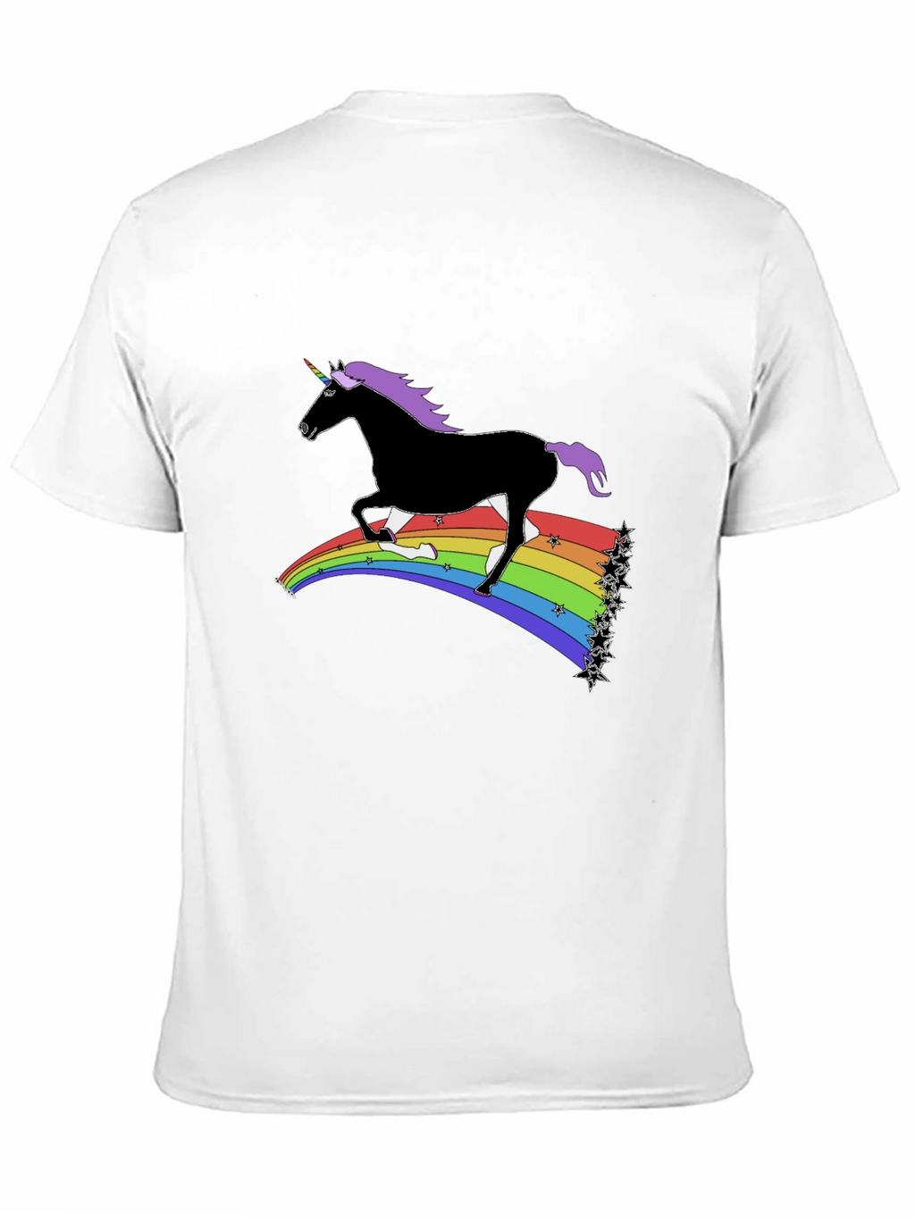 Rainbow Unicorn T-Shirt - Black