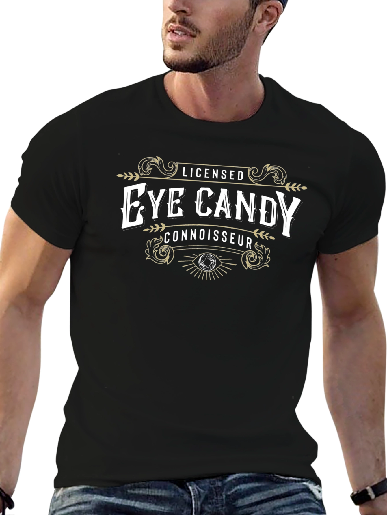 Licensed Eye Candy Connoisseur Black T-Shirt