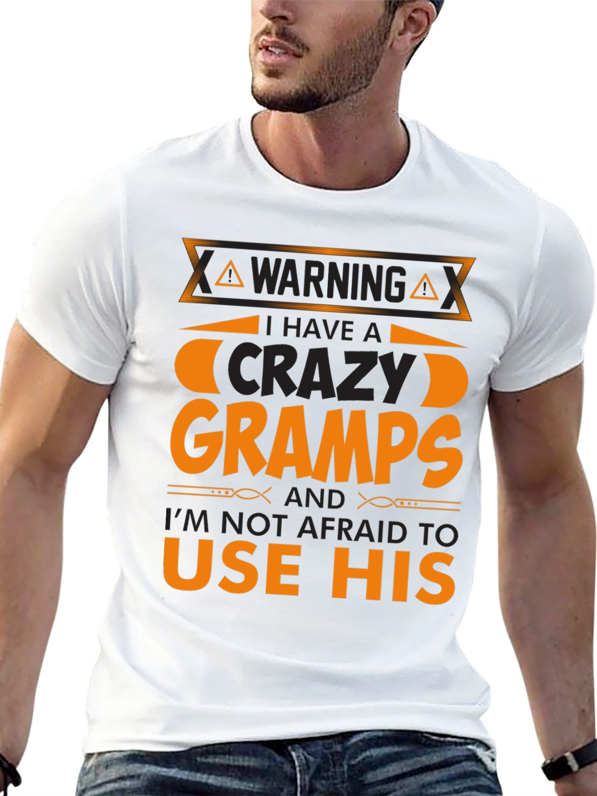 Warning Crazy Gramps T-Shirt