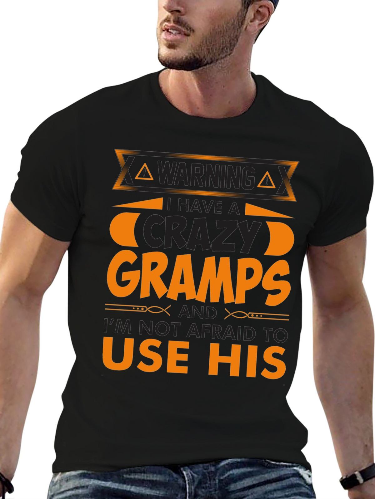 Warning Crazy Gramps T-Shirt