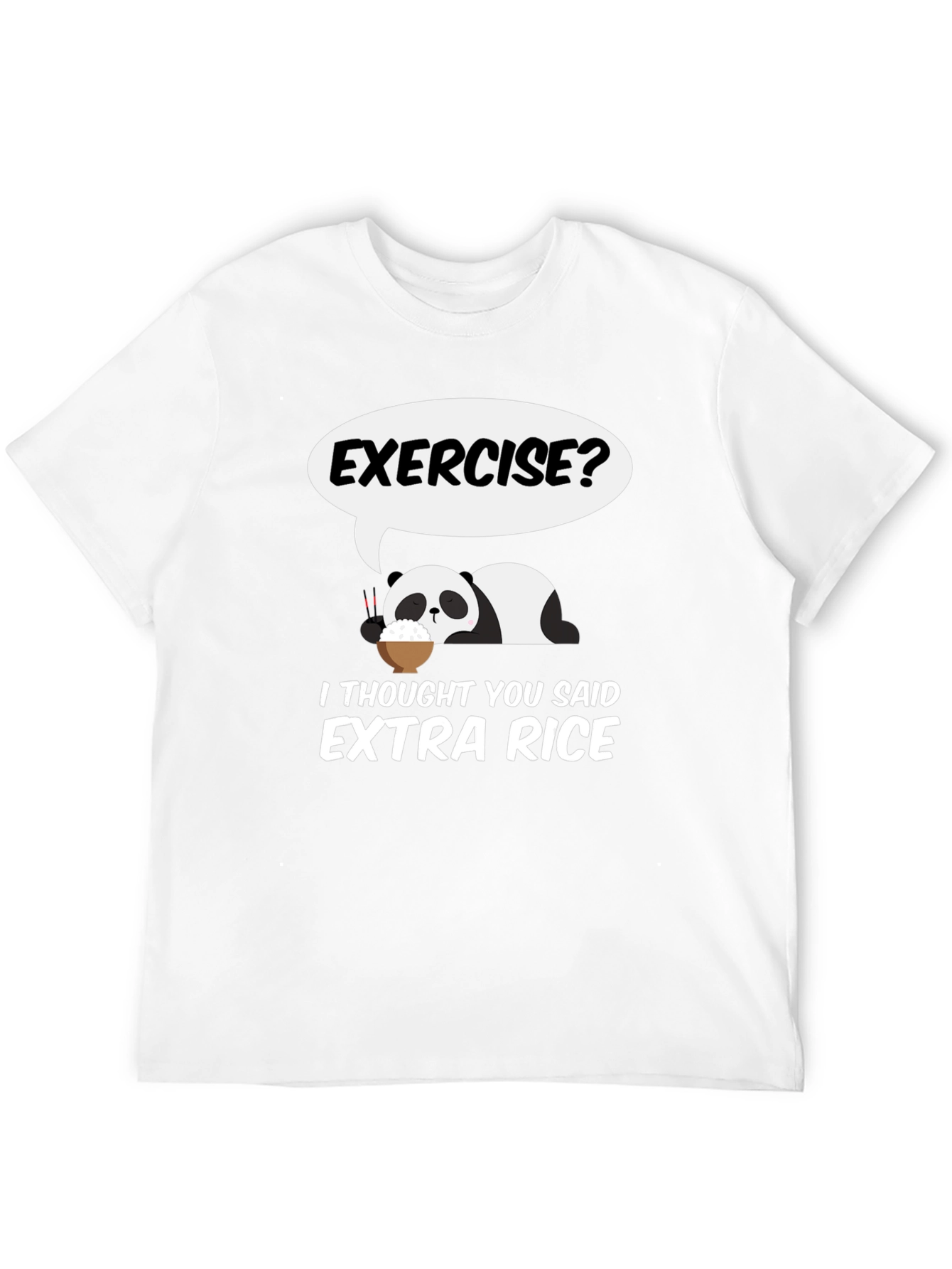 Exercise? Extra Rice Panda Graphic Tee
