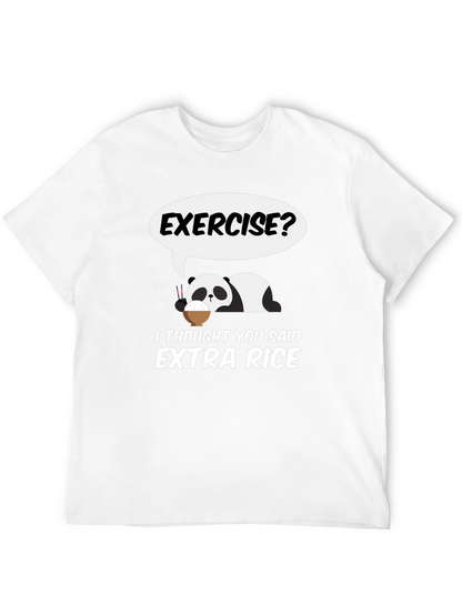 Exercise? Extra Rice Panda Graphic Tee