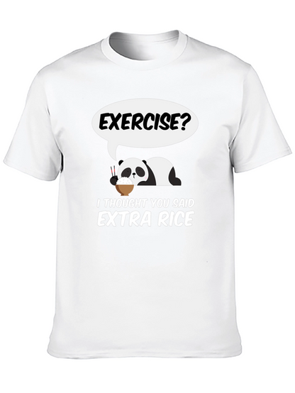 Exercise? Extra Rice Panda Graphic Tee