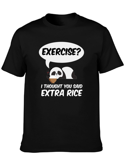 Exercise? Extra Rice Panda Graphic Tee