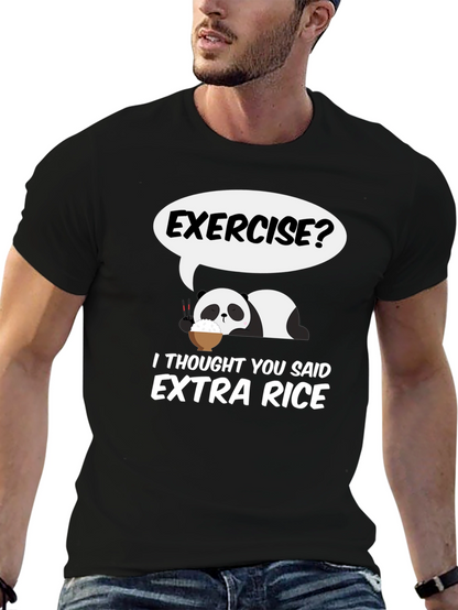 Exercise? Extra Rice Panda Graphic Tee
