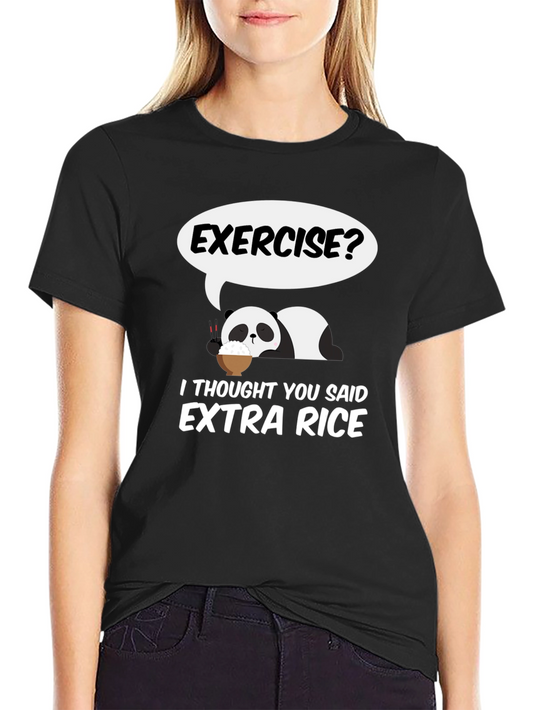 Exercise? Extra Rice Panda Graphic Tee