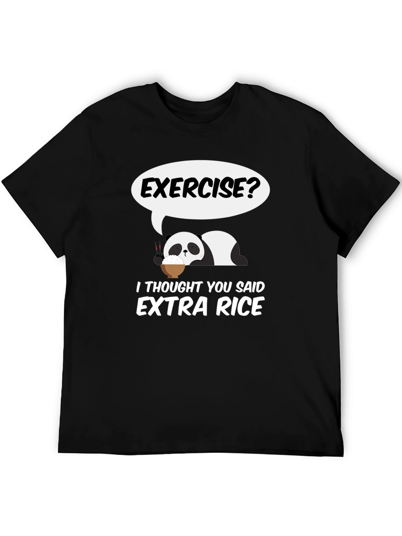 Exercise? Extra Rice Panda Graphic Tee