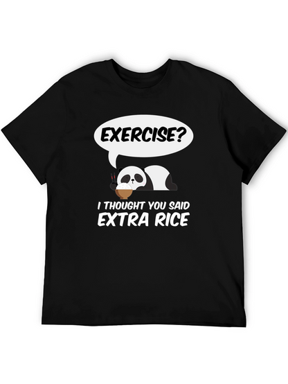 Exercise? Extra Rice Panda Graphic Tee