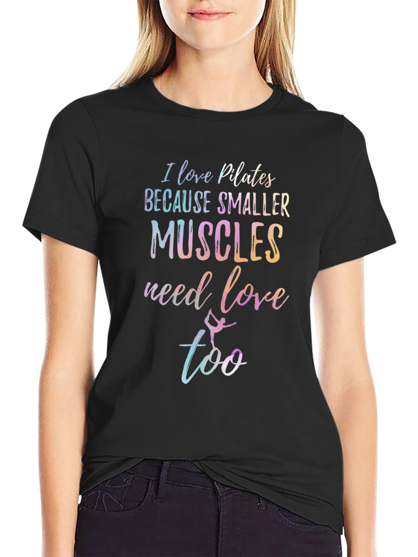Pilates Lover Graphic T-Shirt - Black