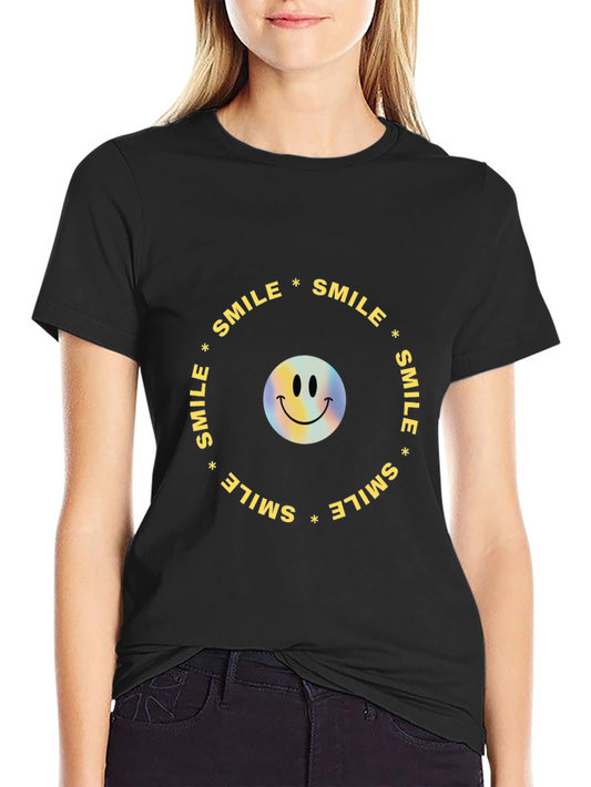 Smile Graphic Black T-Shirt