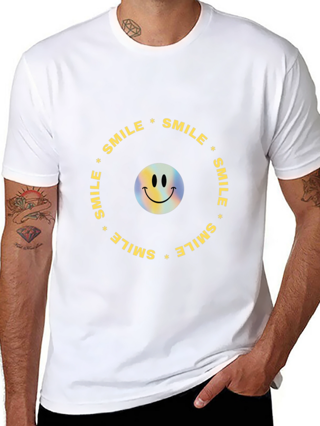 Smile Graphic Black T-Shirt