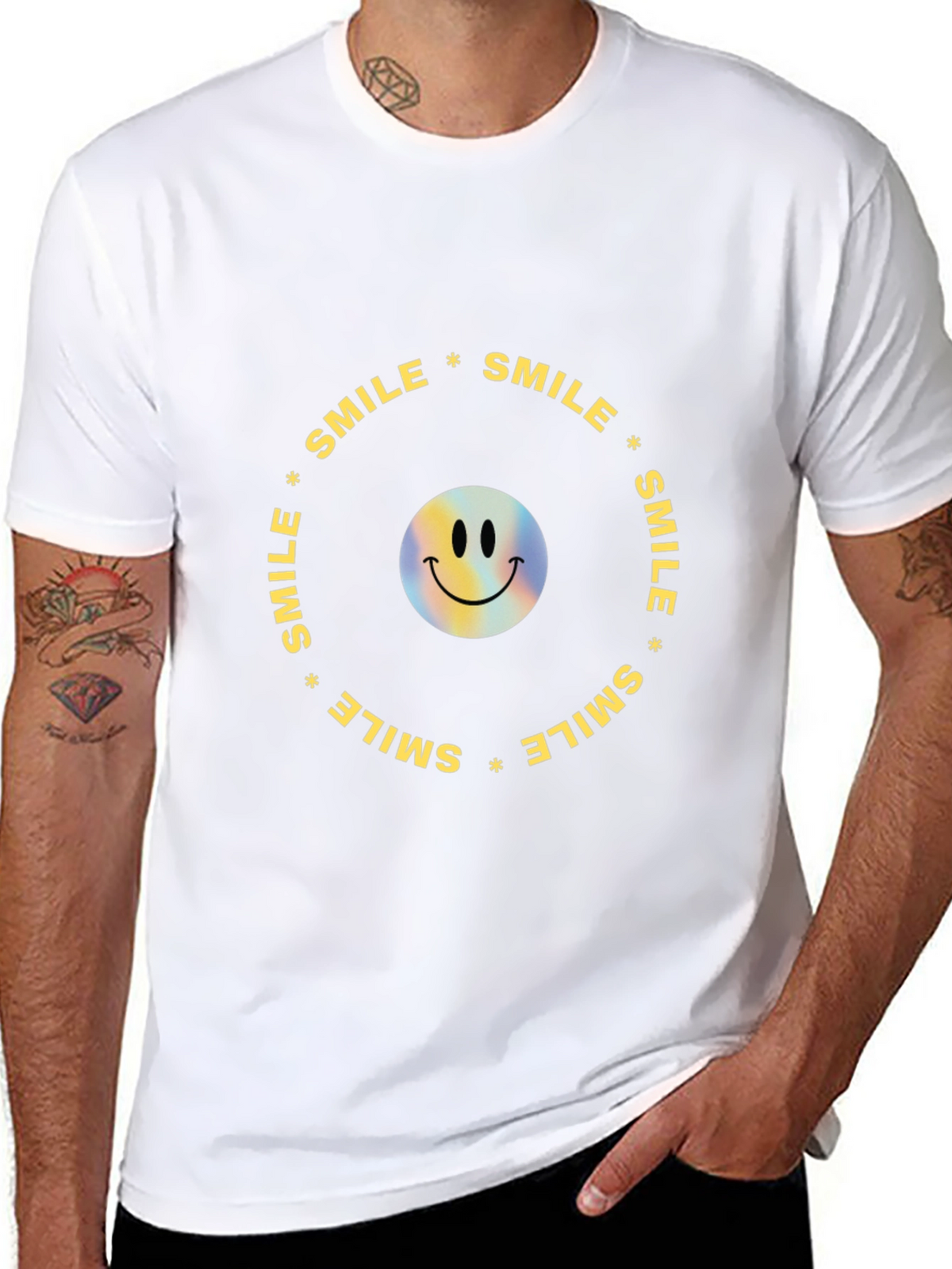Smile Graphic Black T-Shirt
