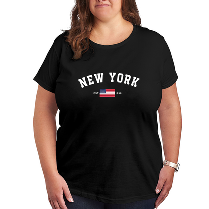 Retro New York USA Flag Vintage City Souvenir Tee