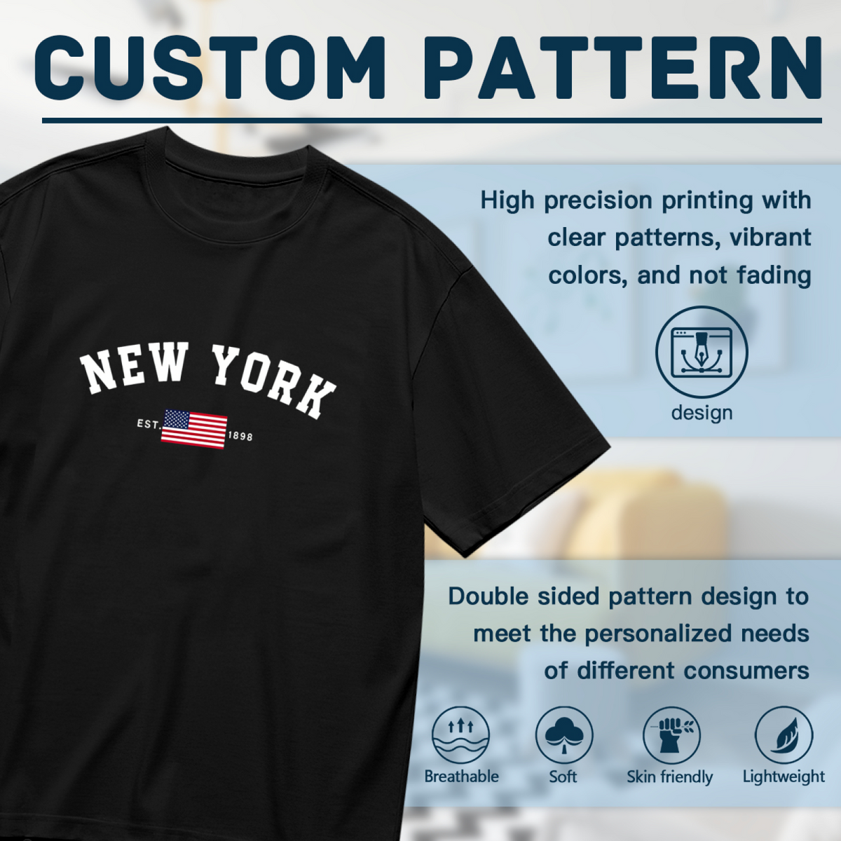 Retro New York USA Flag Vintage City Souvenir Tee
