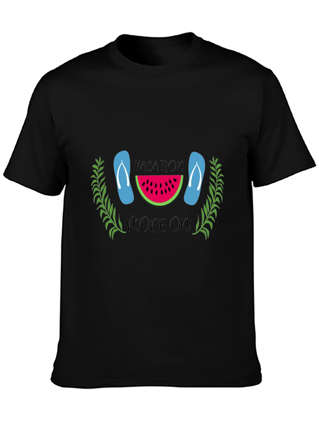 Vacation Mode On Black T-Shirt