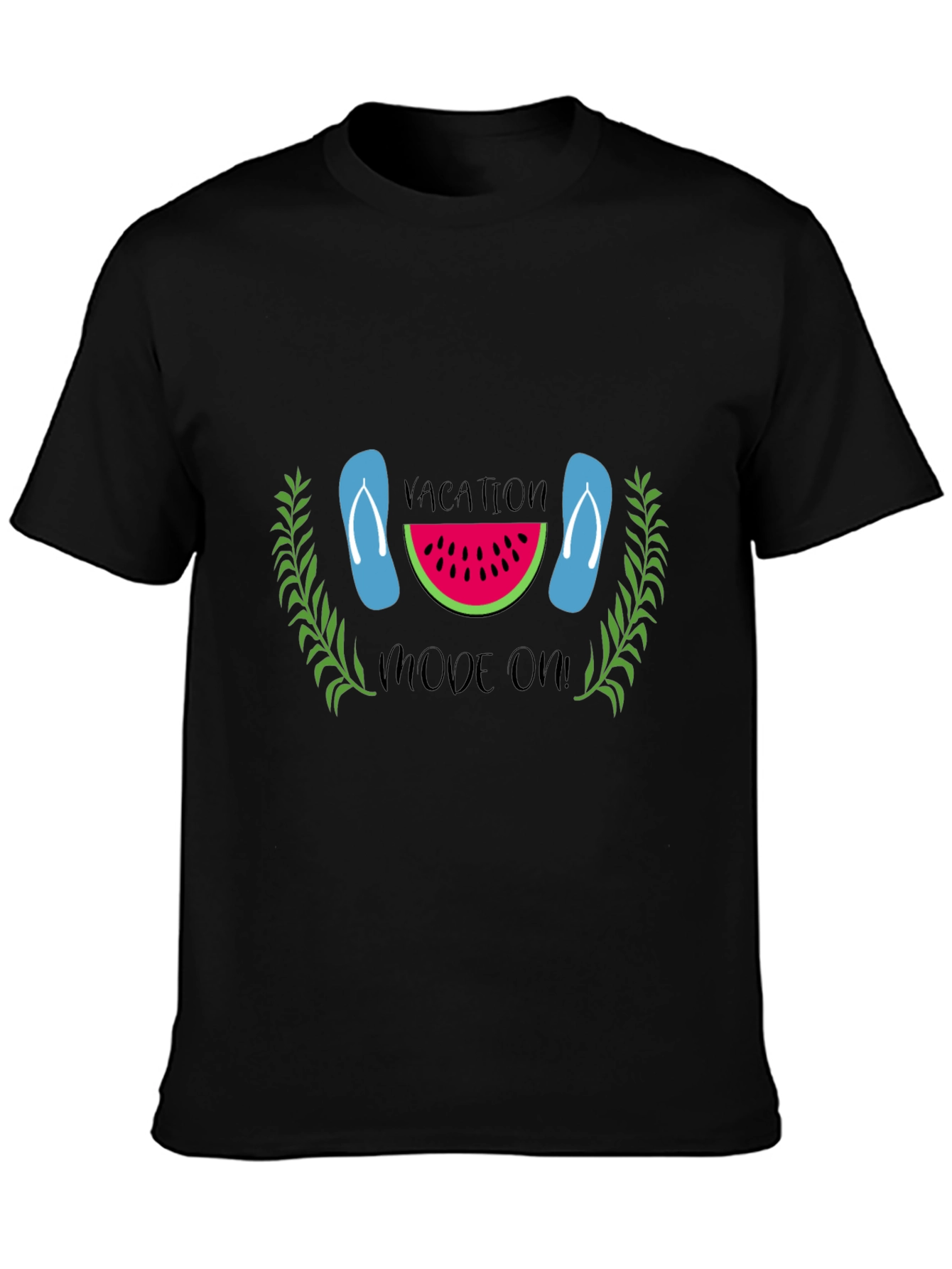 Vacation Mode On Black T-Shirt