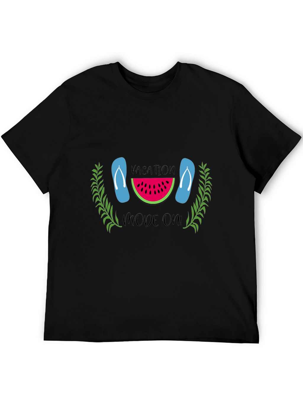 Vacation Mode On Black T-Shirt
