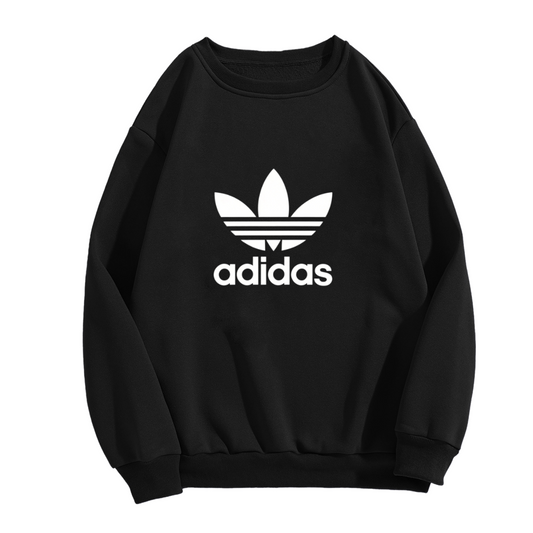 Classic Adidas Trefoil Logo Crewneck Sweatshirt