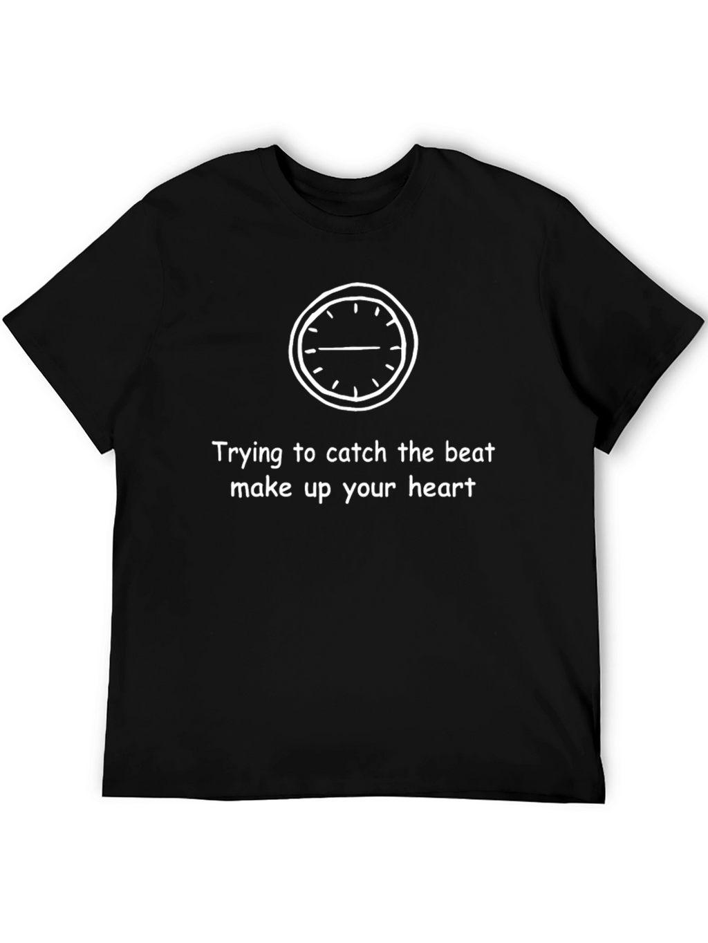 Catch the Beat Graphic T-Shirt - Unisex Black Tee