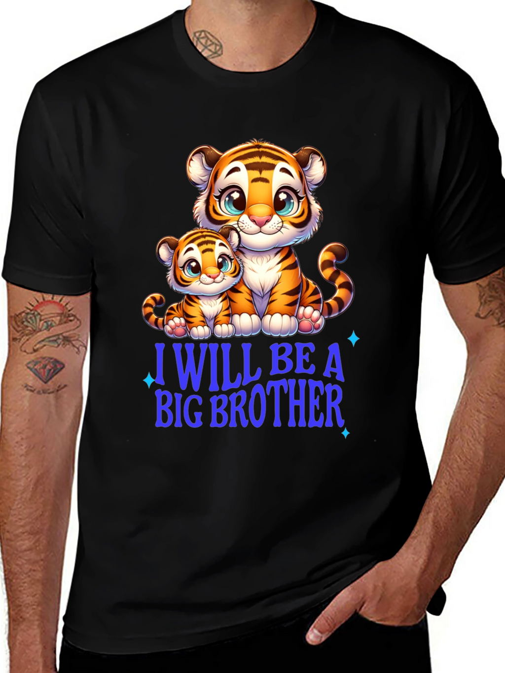 I Will Be A Big Brother Tiger Tee