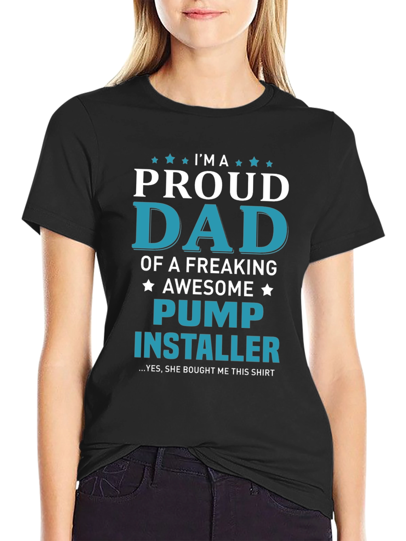 Proud Dad Pump Installer T-Shirt - Awesome Fathers Day Gift