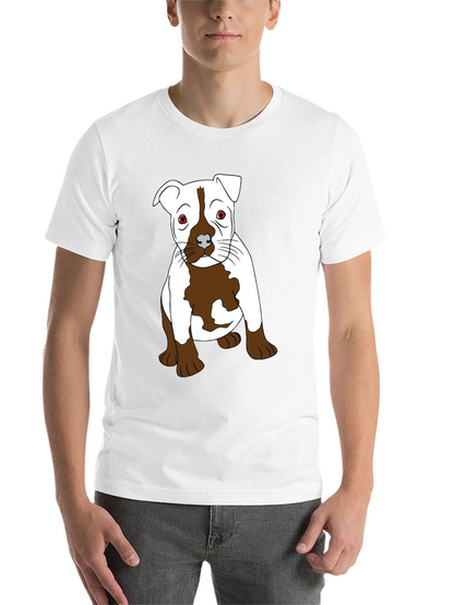 Pitbull Puppy Graphic T-Shirt - Black