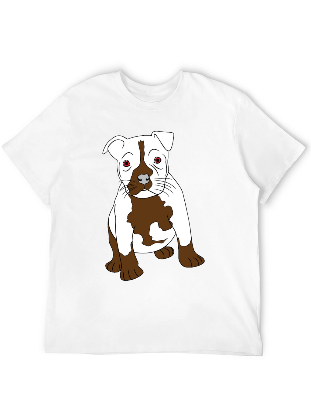 Pitbull Puppy Graphic T-Shirt - Black