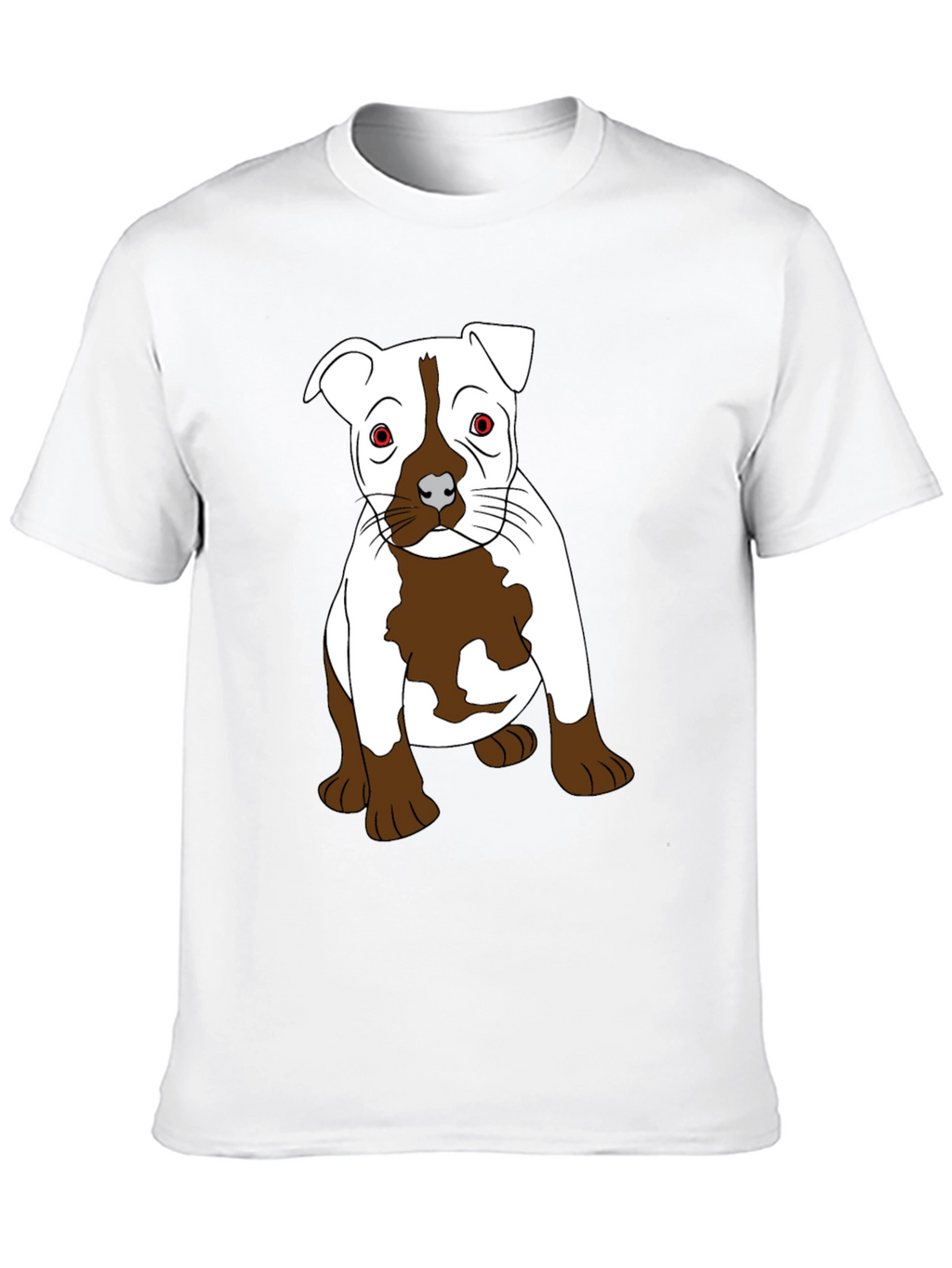 Pitbull Puppy Graphic T-Shirt - Black