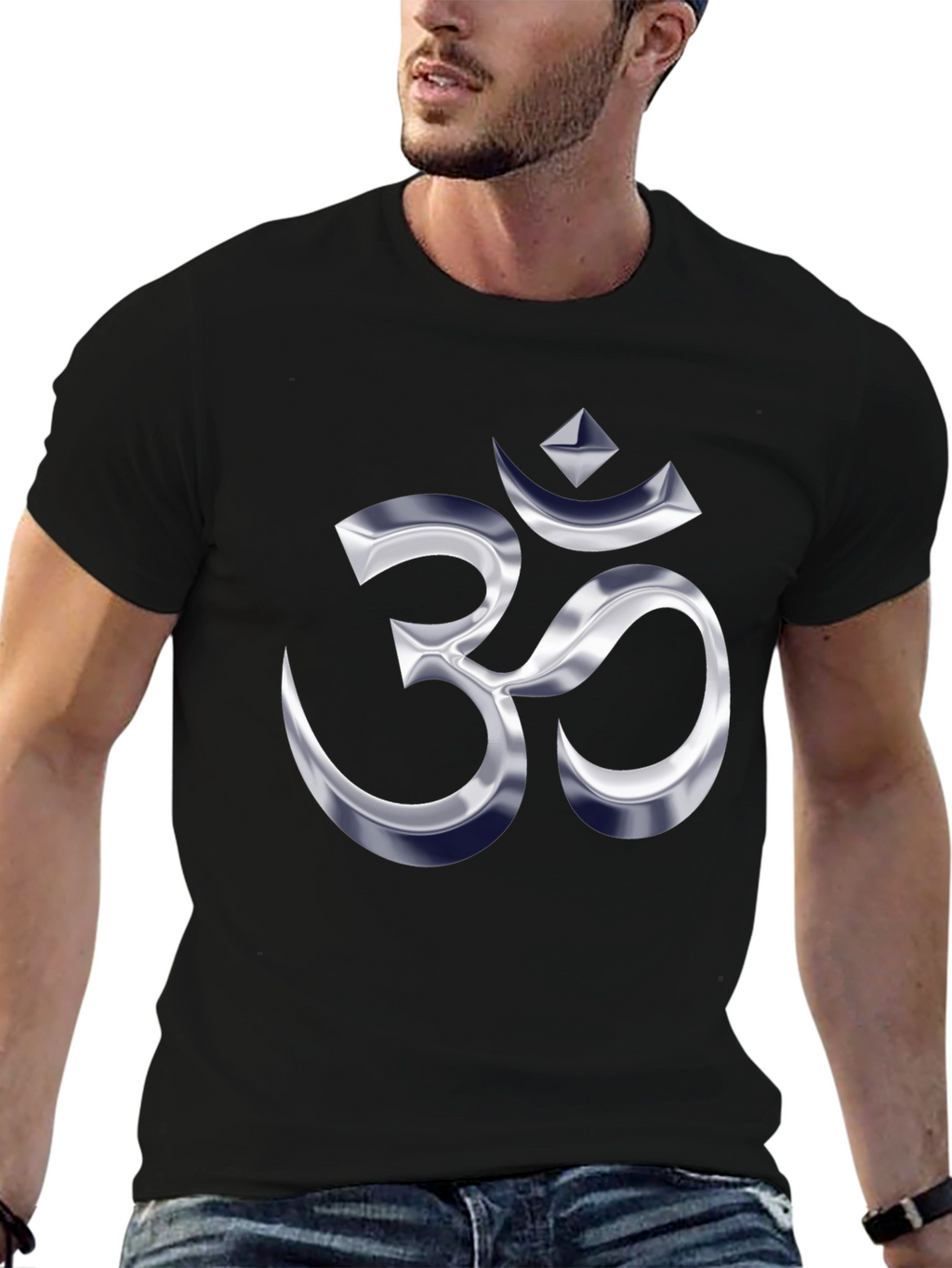 Om Symbol Graphic Black T-Shirt