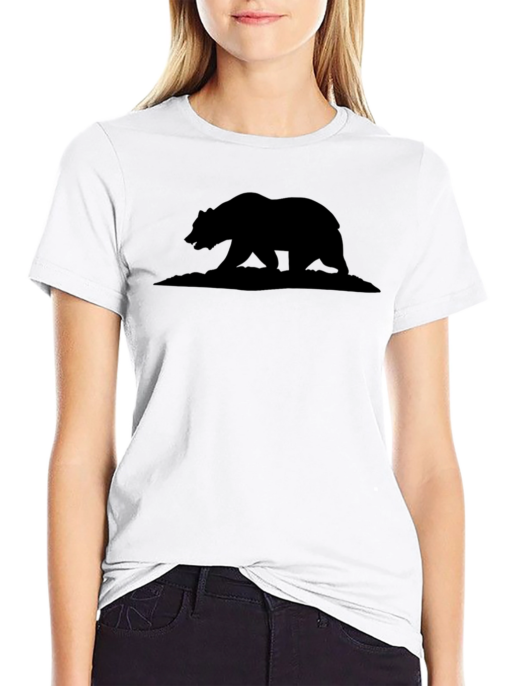 California Bear Silhouette Graphic T-Shirt
