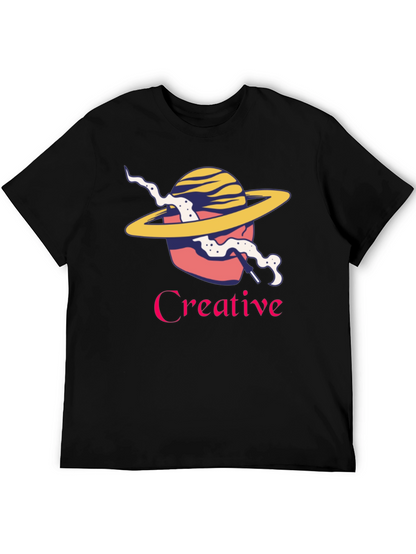 Creative Graphic T-Shirt - Stylish Planet Design