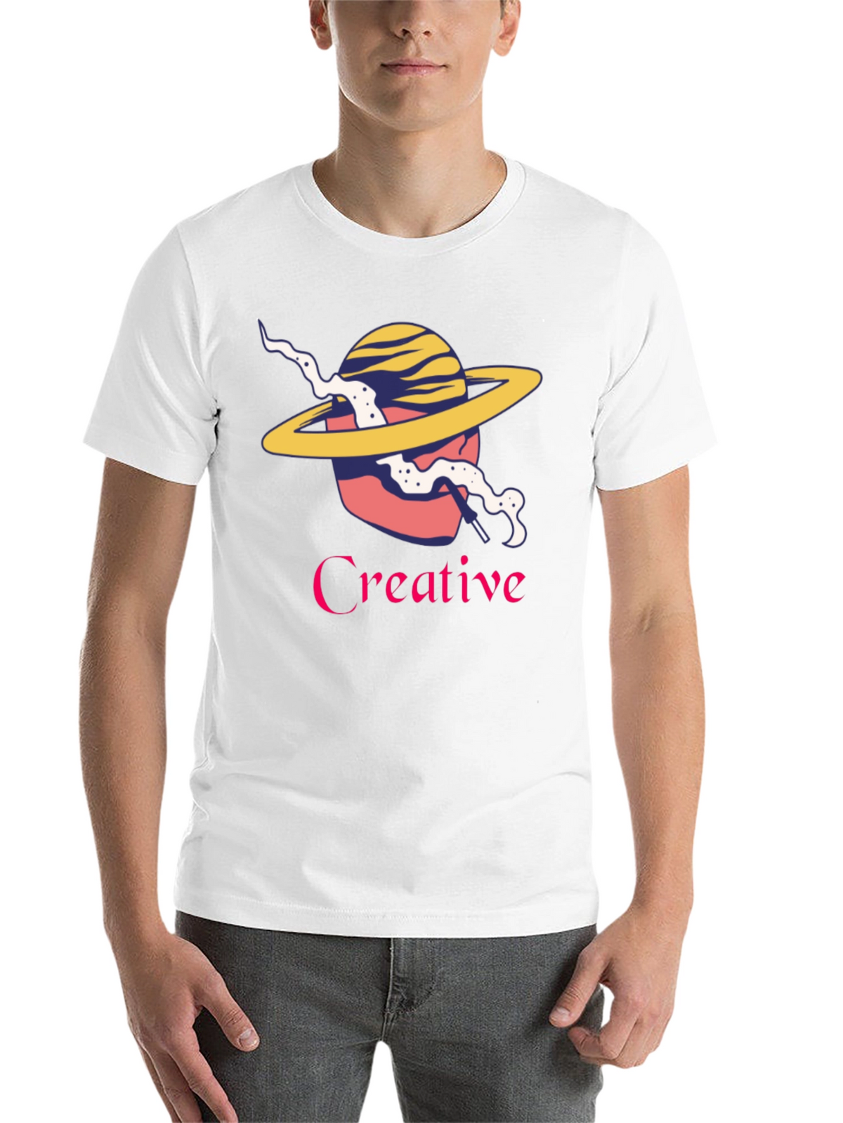 Creative Graphic T-Shirt - Stylish Planet Design