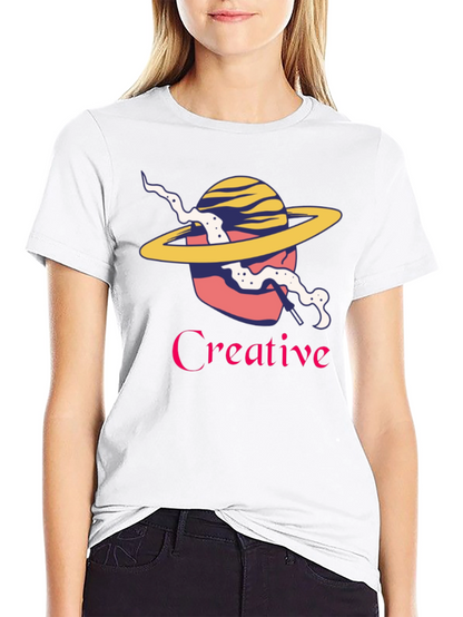 Creative Graphic T-Shirt - Stylish Planet Design