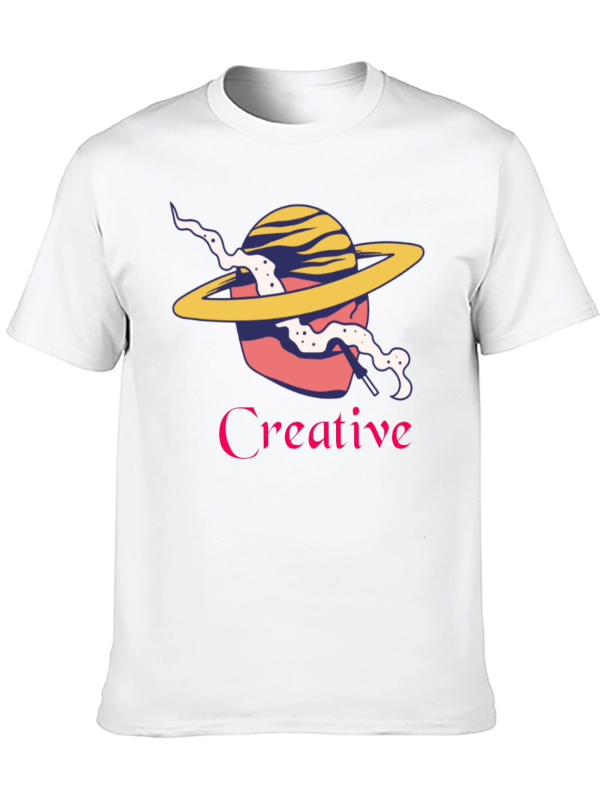Creative Graphic T-Shirt - Stylish Planet Design