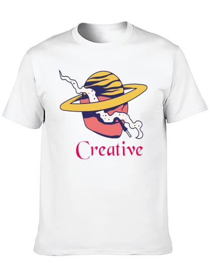 Creative Graphic T-Shirt - Stylish Planet Design