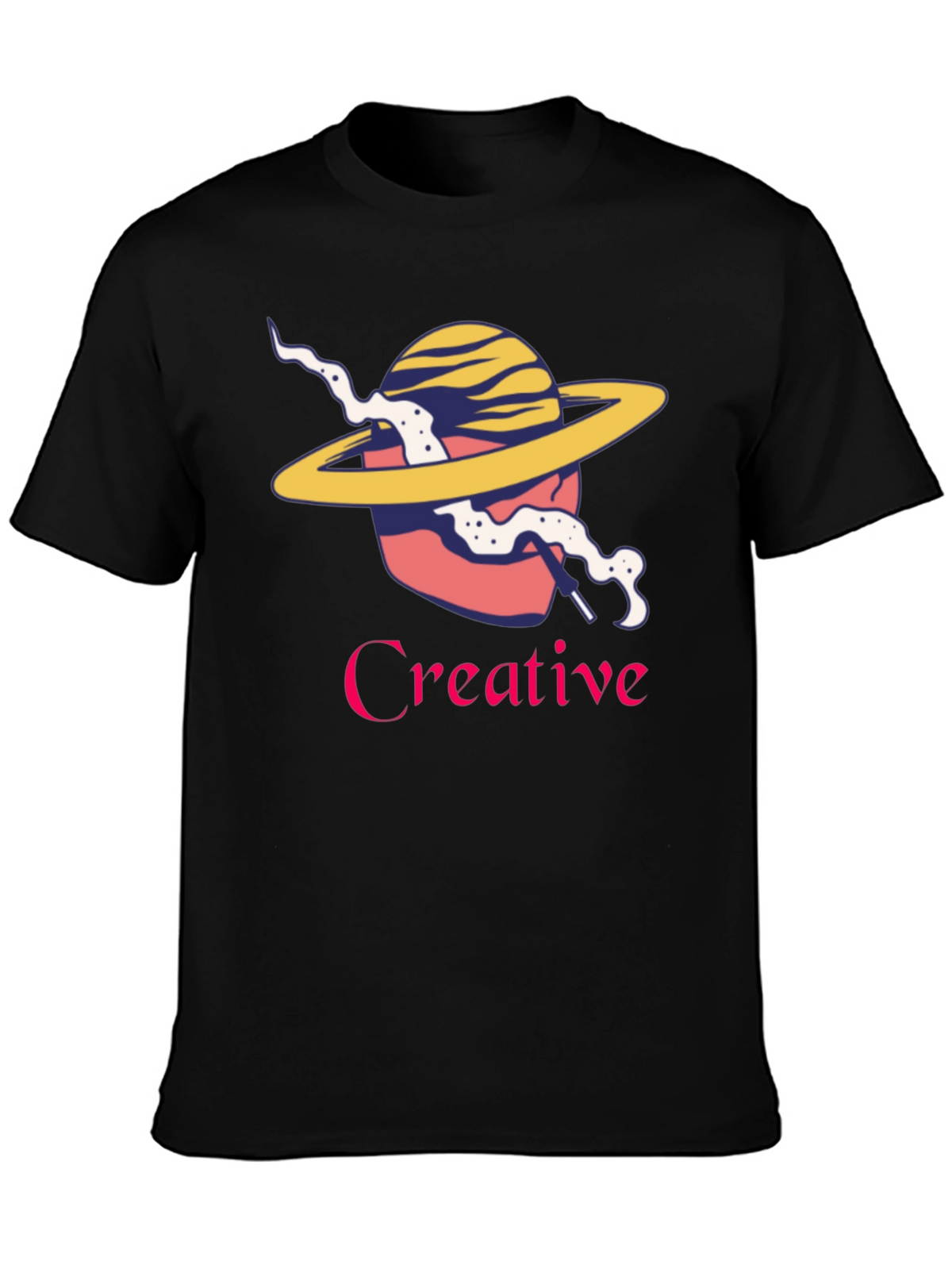 Creative Graphic T-Shirt - Stylish Planet Design