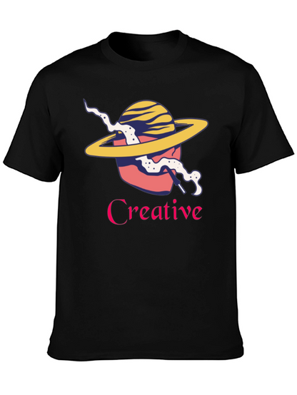 Creative Graphic T-Shirt - Stylish Planet Design