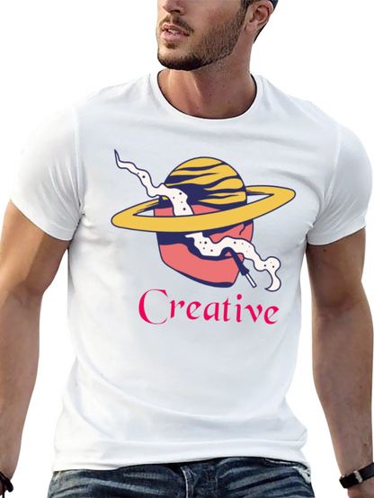 Creative Graphic T-Shirt - Stylish Planet Design