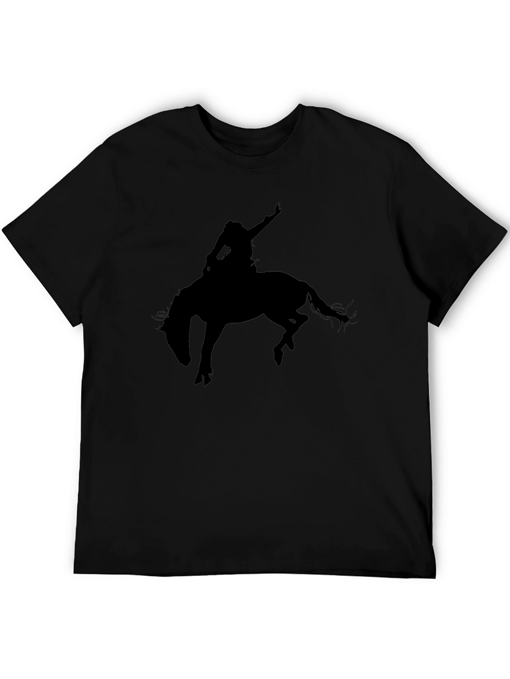 Black Rodeo Rider Graphic Tee - Western Style