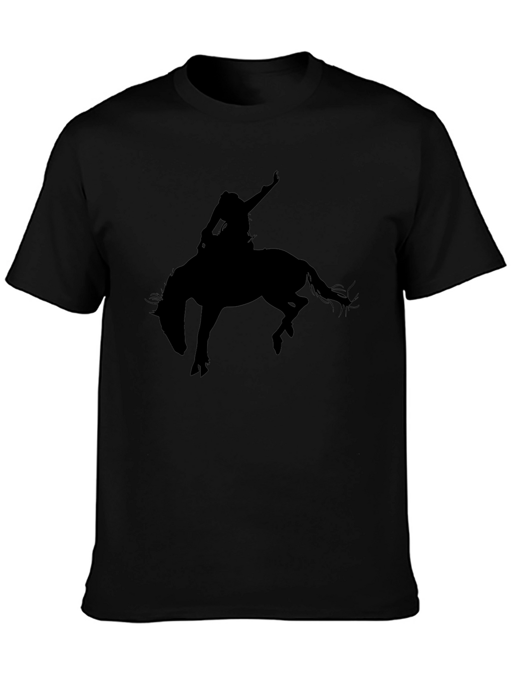 Black Rodeo Rider Graphic Tee - Western Style