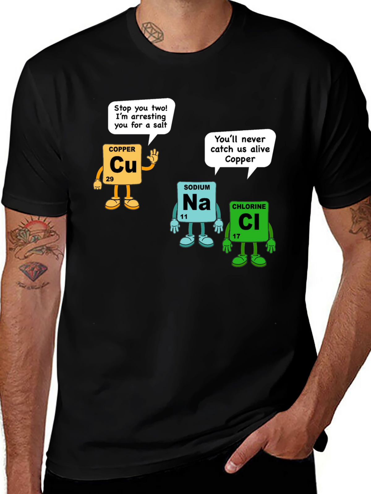 Chemistry Pun T-Shirt - Element Arrest Design