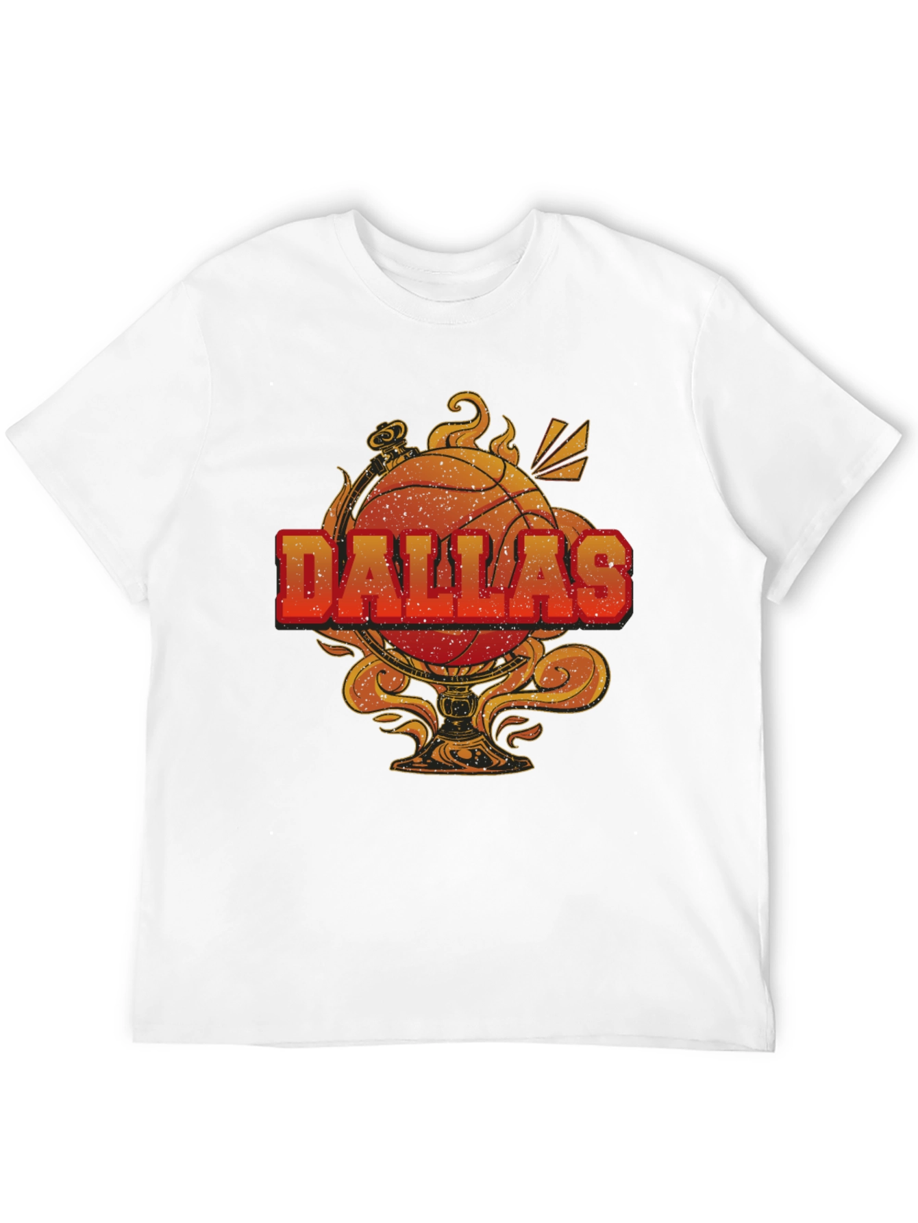 Dallas Basketball Graphic Tee - Black Cotton Blend