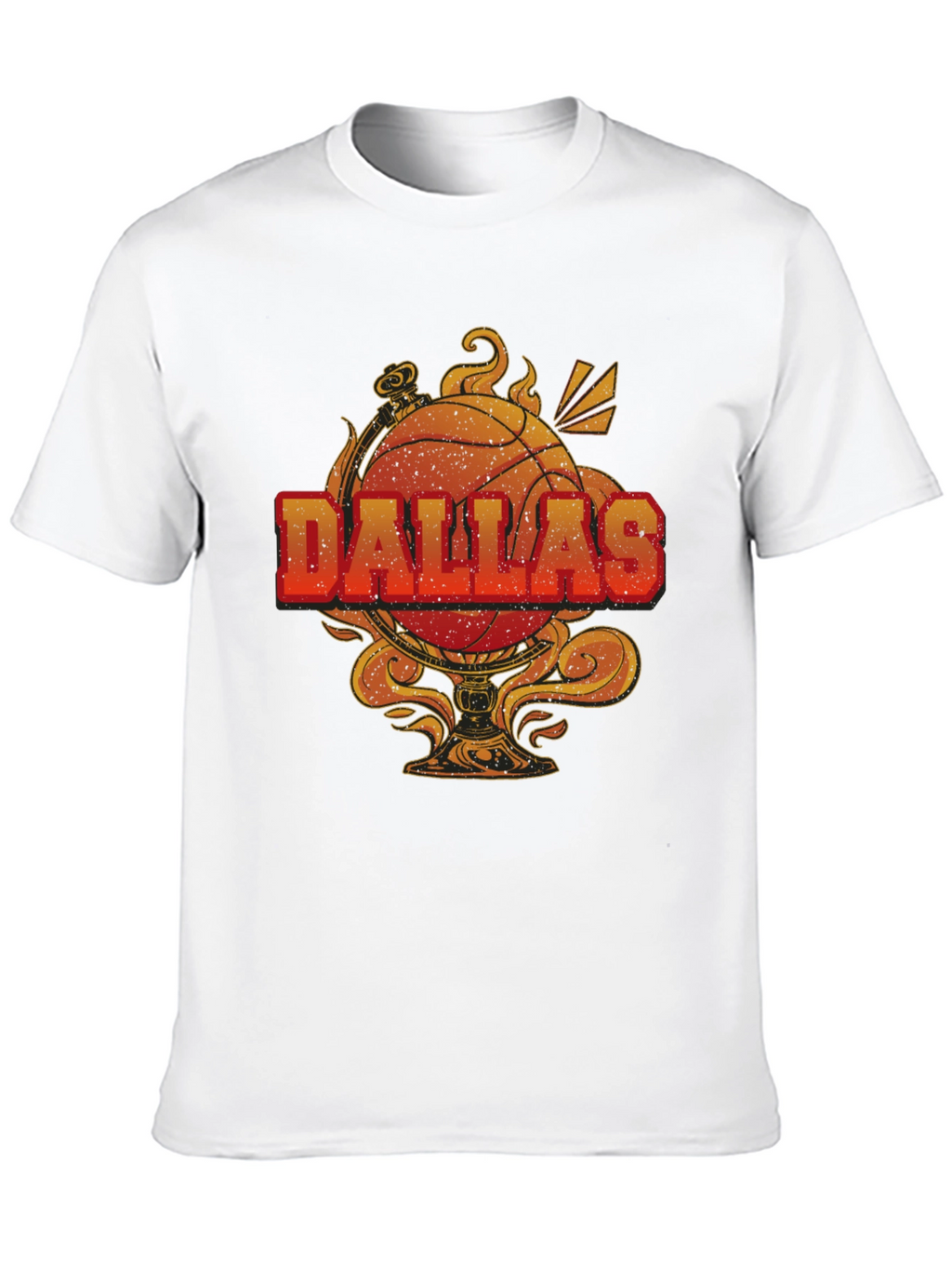 Dallas Basketball Graphic Tee - Black Cotton Blend