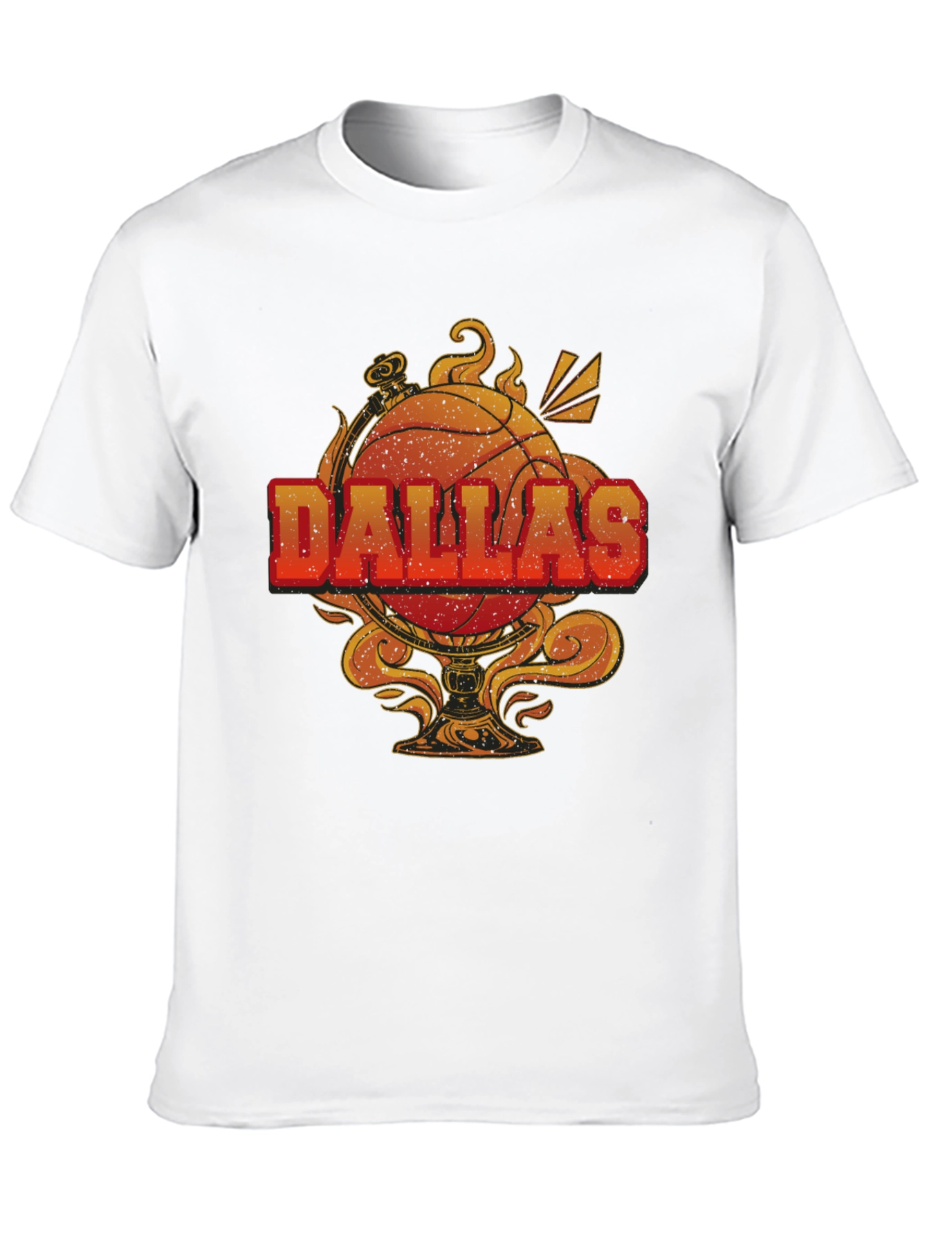 Dallas Basketball Graphic Tee - Black Cotton Blend