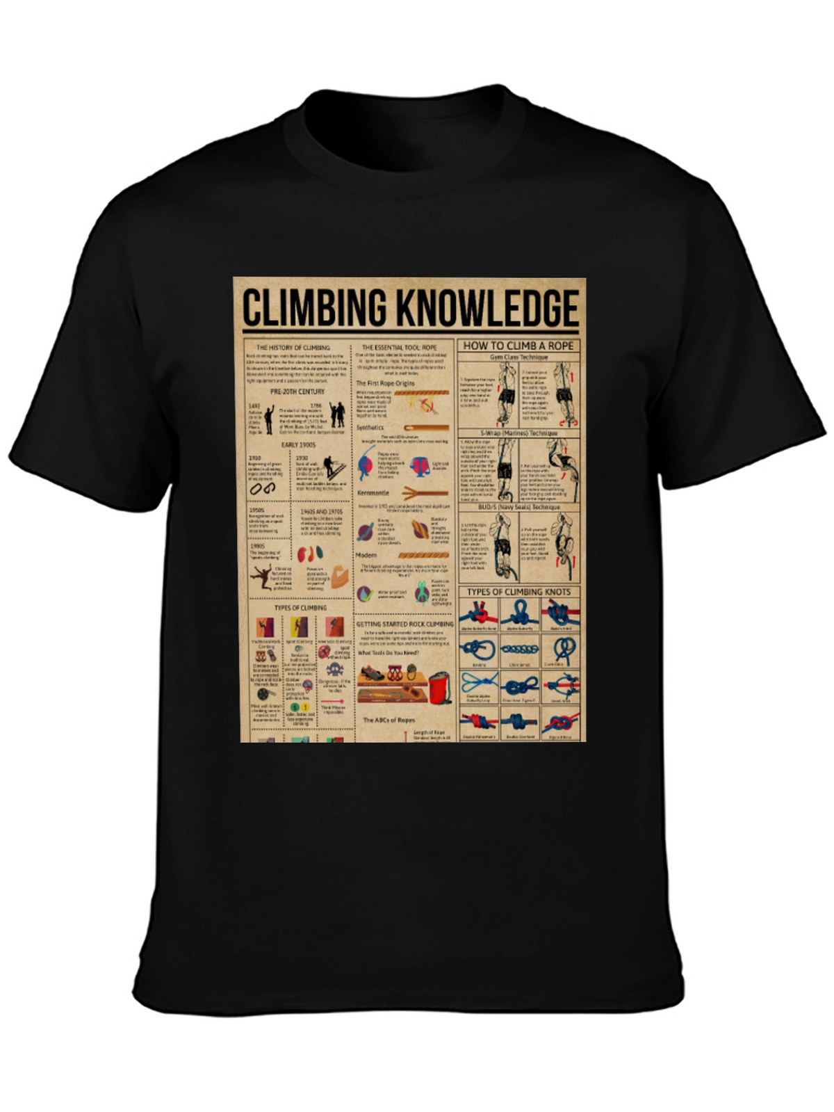 Climbing Knowledge Graphic T-Shirt