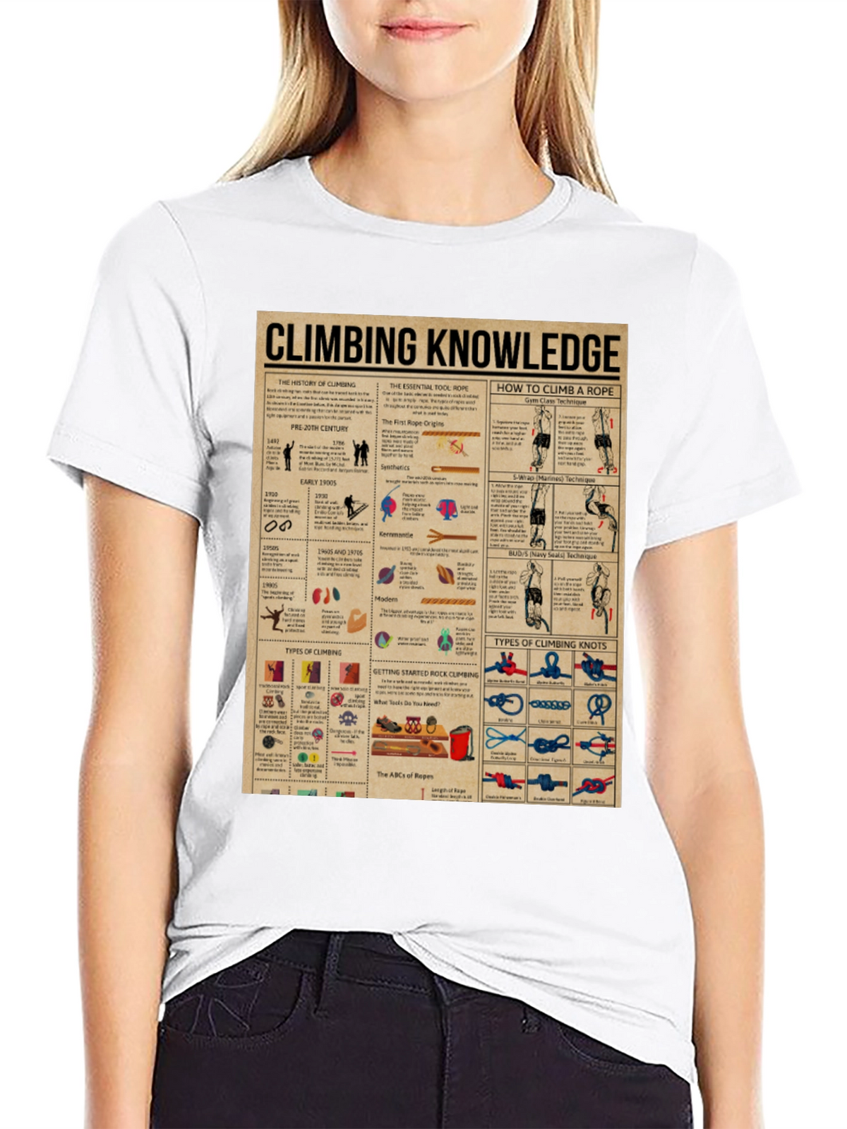 Climbing Knowledge Graphic T-Shirt