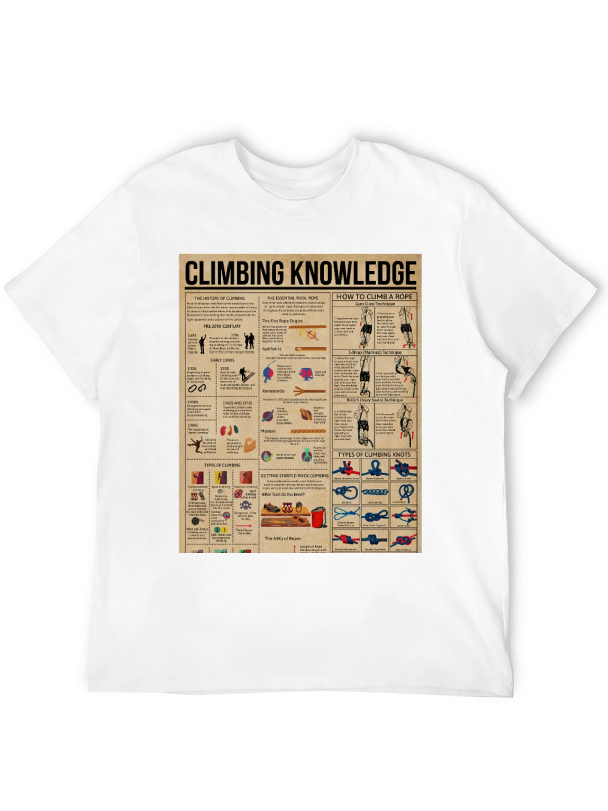 Climbing Knowledge Graphic T-Shirt
