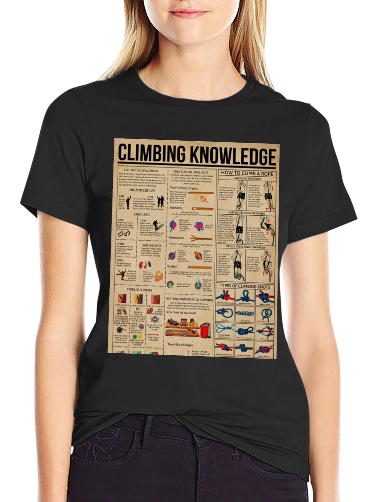 Climbing Knowledge Graphic T-Shirt