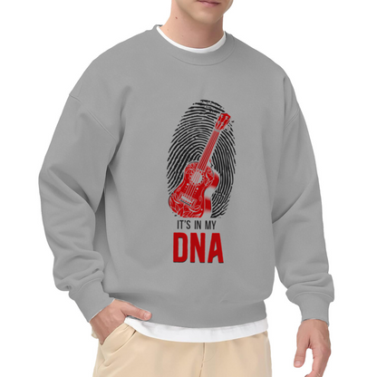 It's In My DNA Guitar Fingerprint Music Crewneck Sweatshirt | Rock Guitarist Passion Pullover, Musician Gift